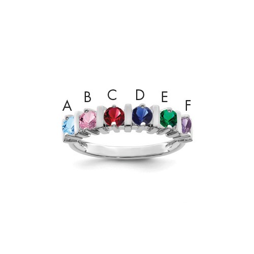 Sterling Silver Rhodium-plated Family Jewelry Mounting