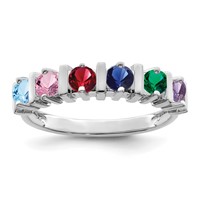 14K White Gold Family Jewelry Ring view 2