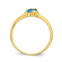 14K Yellow Gold Synthetic Family Jewelry Ring view 2