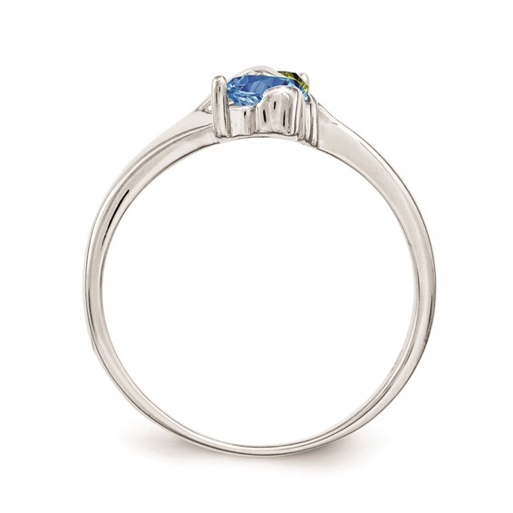 SS Synthetic 2 Stone Mother's Ring