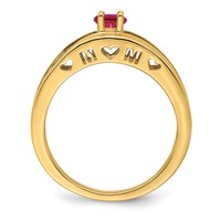14K 3mm Yellow Gold Genuine Family Jewelry Ring view 3