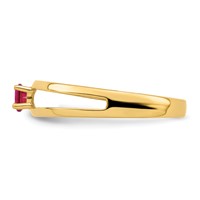 14K 3mm Yellow Gold Genuine Family Jewelry Ring view 4