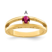 14K 3mm Yellow Gold Genuine Family Jewelry Ring view 1