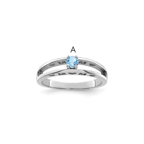 Sterling Silver Rhodium-plated Family Jewelry Mounting