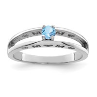 Sterling Silver Rhodium-plated Family Jewelry Mounting view 2