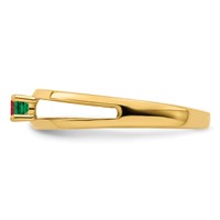 14K 3mm Yellow Gold Genuine Family Jewelry Ring view 4