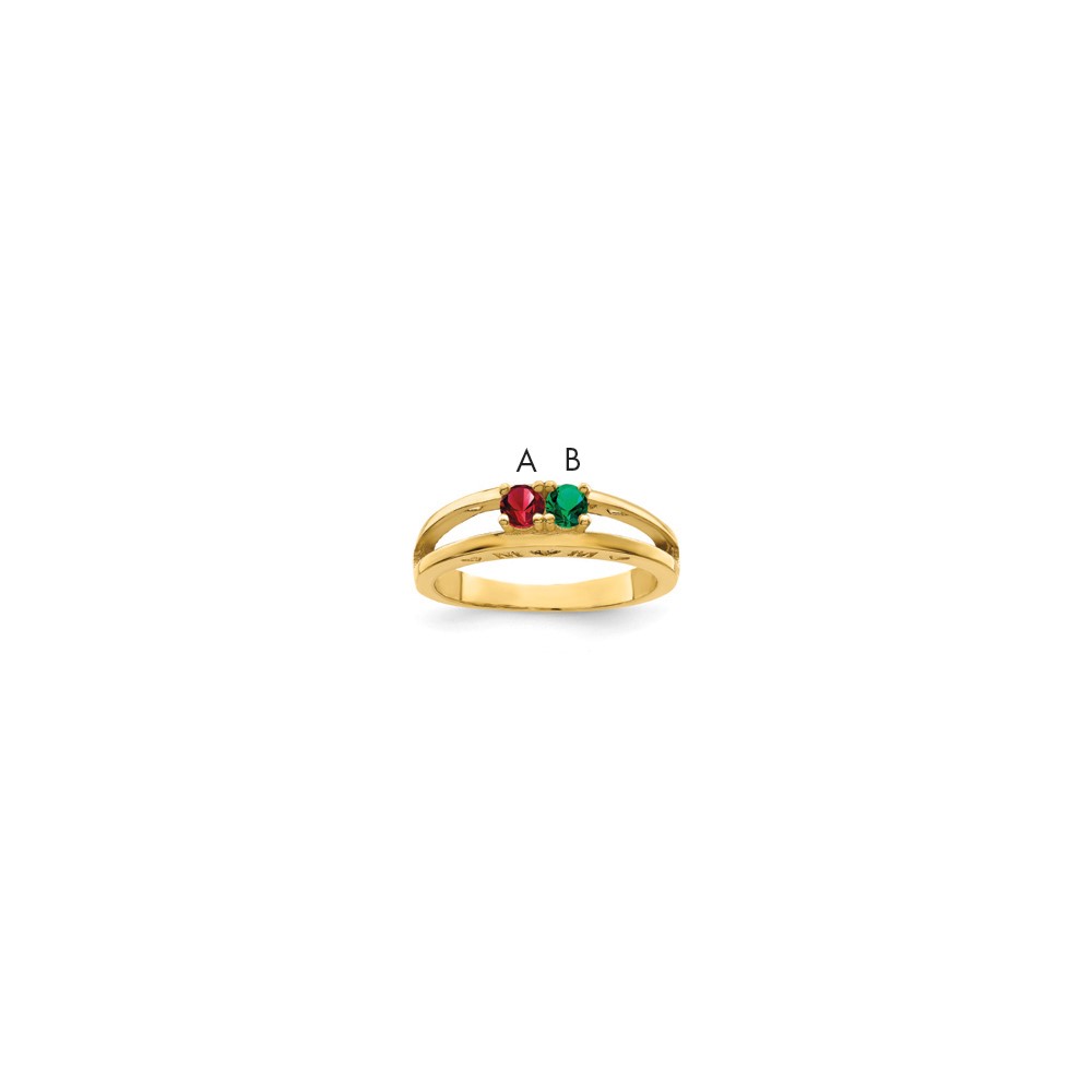 14K 3mm Yellow Gold Genuine Family Jewelry Ring