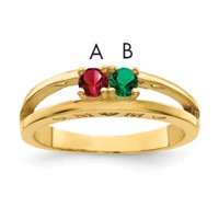 14K 3mm Yellow Gold Genuine Family Jewelry Ring view 1