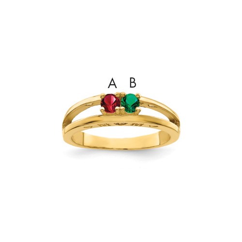 14K 3mm Yellow Gold Genuine Family Jewelry Ring