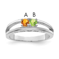 Sterling Silver Rhodium-plated Family Jewelry Mounting view 1