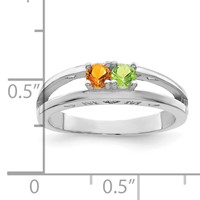 Sterling Silver Rhodium-plated Family Jewelry Mounting view 4