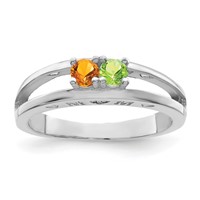 Sterling Silver Rhodium-plated Family Jewelry Mounting view 2