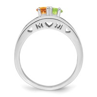 Sterling Silver Rhodium-plated Family Jewelry Mounting view 3
