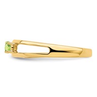 14K 3mm Yellow Gold Synthetic Family Jewelry Ring view 4