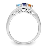 Sterling Silver Rhodium-plated Family Jewelry Mounting view 3