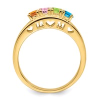 14K 3mm Yellow Gold Genuine Family Jewelry Ring view 3