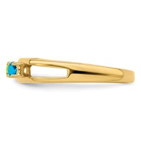 14K 3mm Yellow Gold Genuine Family Jewelry Ring view 4