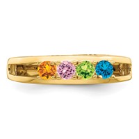 14K 3mm Yellow Gold Genuine Family Jewelry Ring view 5