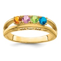14K 3mm Yellow Gold Genuine Family Jewelry Ring view 2