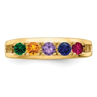 14K 3mm Yellow Gold Synthetic Family Jewelry Ring view 5