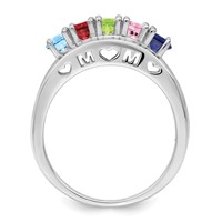 Sterling Silver Rhodium-plated Family Jewelry Mounting view 3