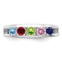 Sterling Silver Rhodium-plated Family Jewelry Mounting view 5