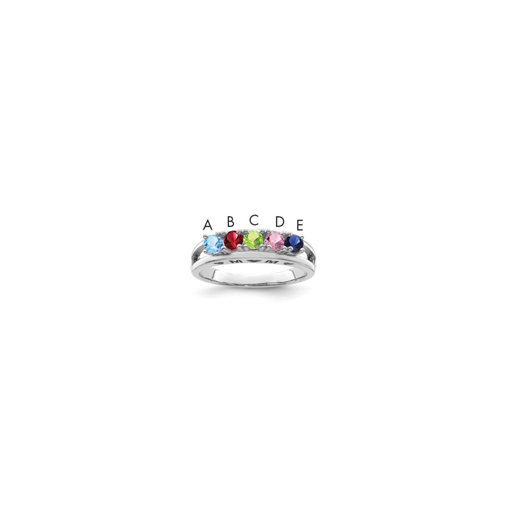 Sterling Silver Rhodium-plated Family Jewelry Mounting