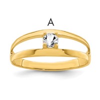 14K Yellow Gold Synthetic Family Jewelry Ring view 1