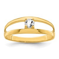 14K Yellow Gold Synthetic Family Jewelry Ring view 2