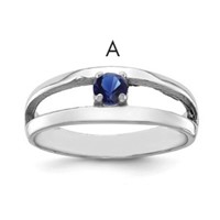 14K White Gold Genuine Family Jewelry Ring view 1