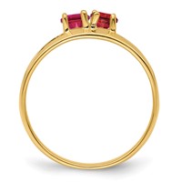 14K Genuine 2 Stone Mother's Ring view 3