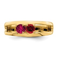 14K Genuine 2 Stone Mother's Ring view 5