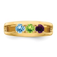 14K Yellow Gold Synthetic Family Jewelry Ring view 5