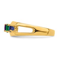 14K Yellow Gold Genuine 4 Stone Mother's Ring view 4