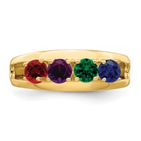 14K Yellow Gold Genuine 4 Stone Mother's Ring view 5