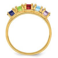 14K Yellow Gold Genuine 5 Stone Mother's Ring view 3