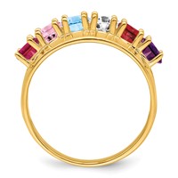 14K Genuine 6 Stone Mother's Ring view 3