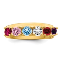 14K Genuine 6 Stone Mother's Ring view 5