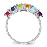 14K White Gold Family Jewelry Ring view 3