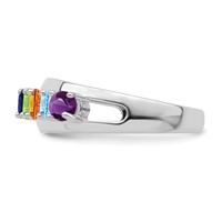 14K White Gold Family Jewelry Ring view 4