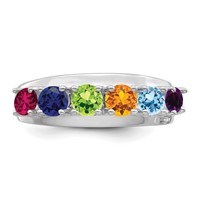 14K White Gold Family Jewelry Ring view 5