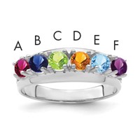 14K White Gold Family Jewelry Ring view 1
