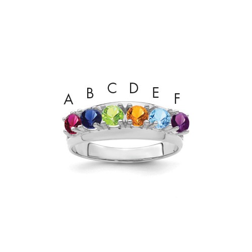 Sterling Silver Rhodium-plated Family Jewelry Mounting