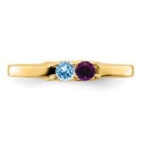 14K Yellow Gold Synthetic Family Jewelry Ring view 5