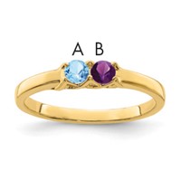 14K Yellow Gold Synthetic Family Jewelry Ring view 1