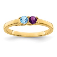 14K Yellow Gold Synthetic Family Jewelry Ring view 2