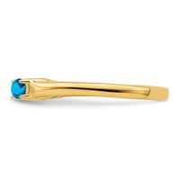 14K Yellow Gold Genuine 4 Stone Mother's Ring view 4