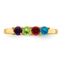 14K Yellow Gold Genuine 4 Stone Mother's Ring view 5
