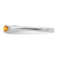 Sterling Silver Rhodium-plated Synthetic 4 Stone Mother's Ring view 4
