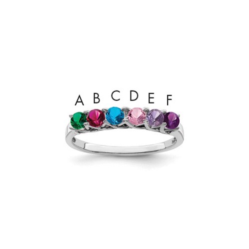 Sterling Silver Rhodium-plated Family Jewelry Mounting
